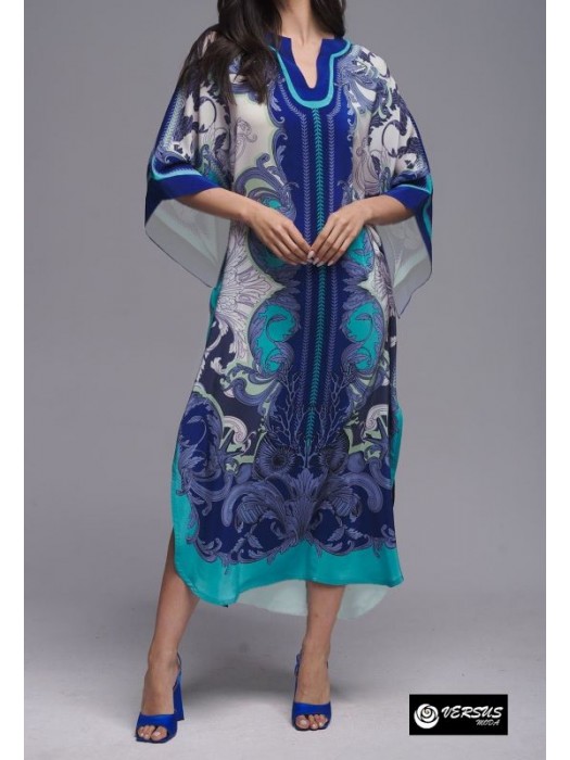 Copricostume Vestito Spolverino Donna Mare Caftano Boho Chic Maxi Dress COV0280